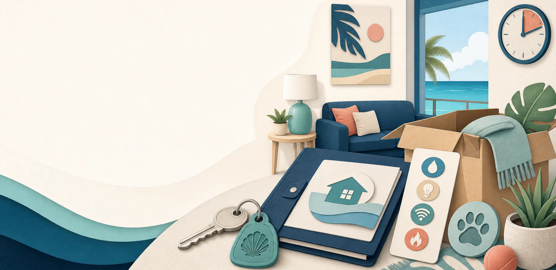 Editorial illustration for the Cayman leasing guide
